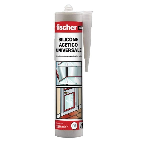 Fischer Essigsilikon universal weiß 507189