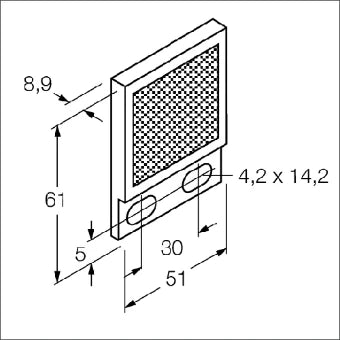 BANNER 3040071 BRT-2X2 Reflector voor lichtscherm