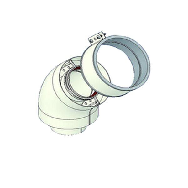 Tecnogas Koaxialbogen 45° aus Aluminium 60/100 00000051100
