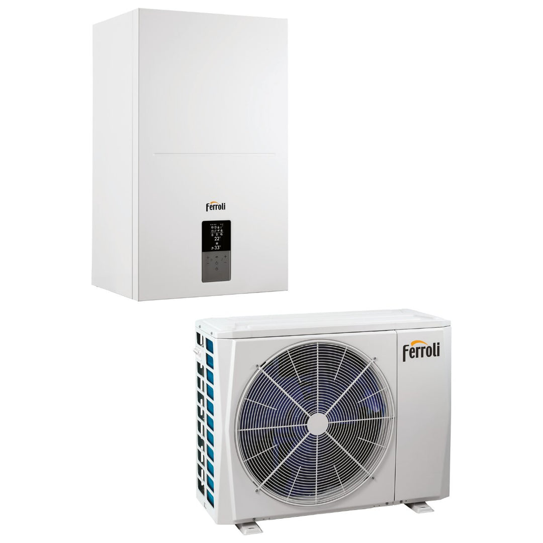 Ferroli Omnia S Hybrid C - Pdc – Hybridheizsystem (Gas-Brennwertkessel + Wärmepumpe), 8 kW