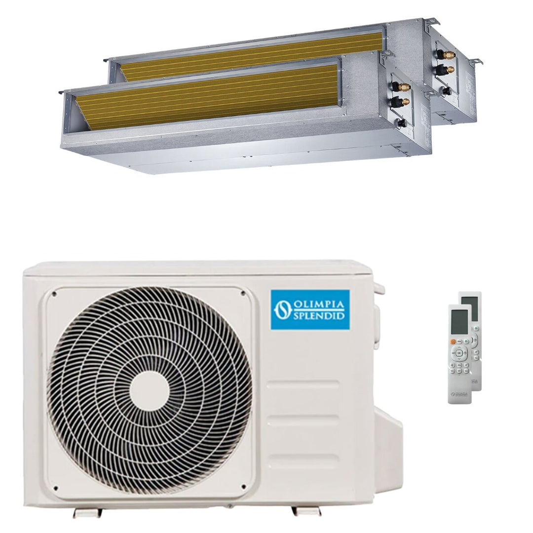 Olimpia Splendid Nexya S6 E Duct 12000+18000 BTU – Multisplit-Klimagerät (2 Innengeräte), 7,98/8,75 kW, R32, A+/A
