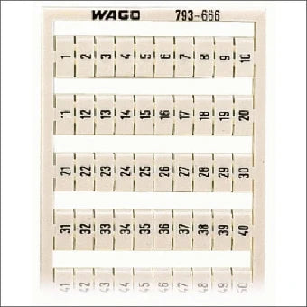 WAGO 793-666 Kennzeichnung Reihenklemme