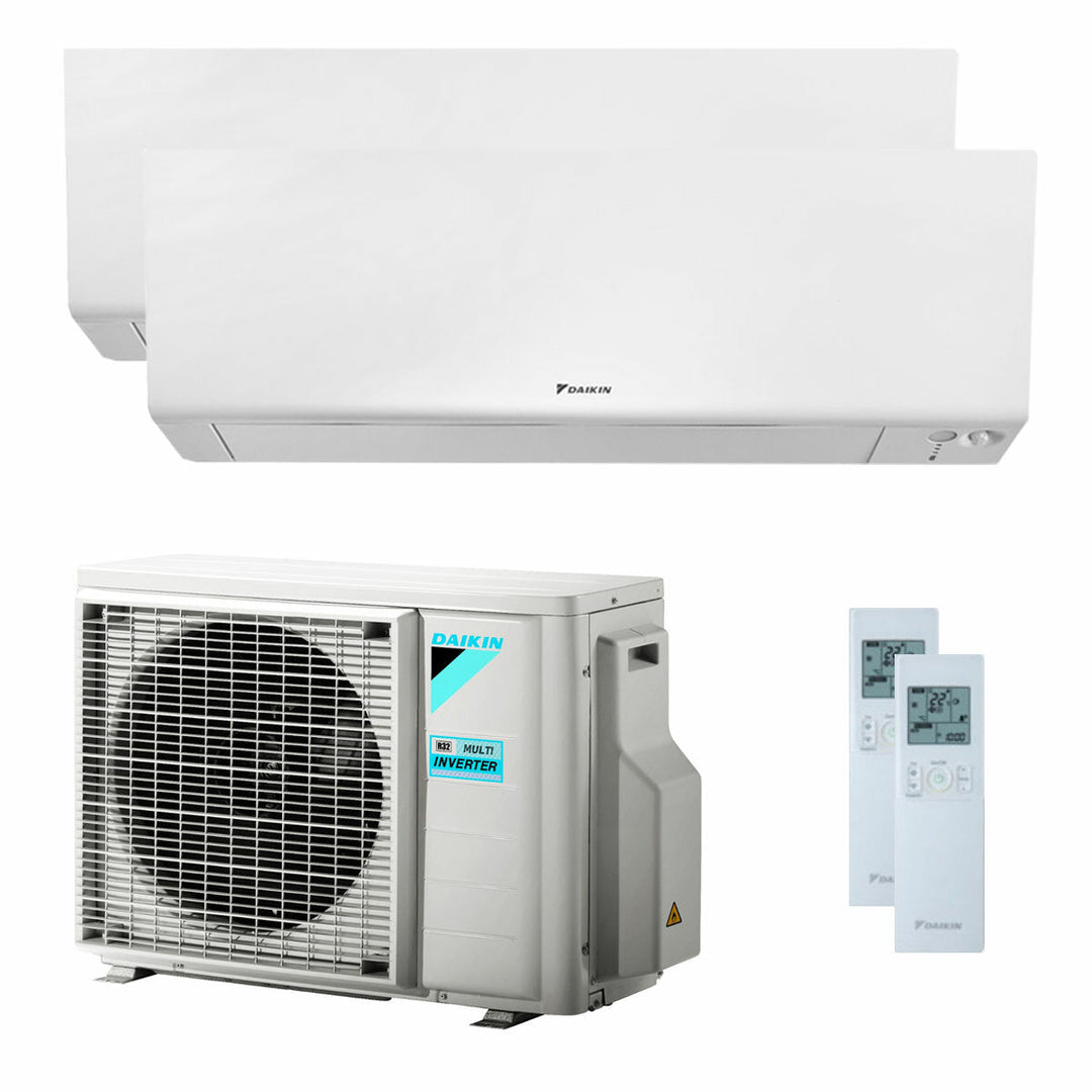 Daikin Perfera Wall 5000+5000 BTU – Multisplit-Klimagerät (2 Innengeräte), 3/3,5 kW, R32, A+++/A++, WLAN