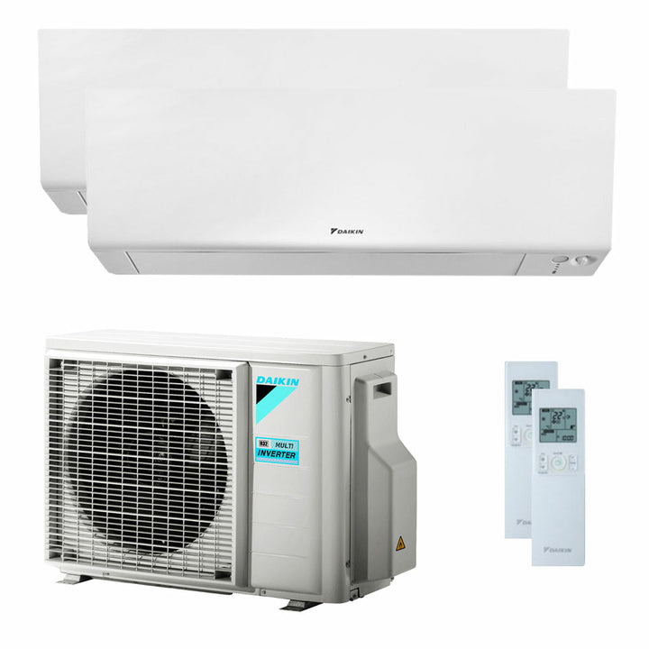 Daikin Perfera Wall 5000+5000 BTU – Multisplit-Klimagerät (2 Innengeräte), 3/3,5 kW, R32, A+++/A++, WLAN