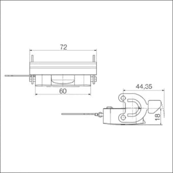 WEIDMULLER 1665210000 Gehaeuse fuer rechteckige Steckverbinder 43 mm