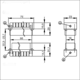 WEIDMULLER 1873890000 Kontaktblock fuer rechteckige Steckverbinder 29 mm