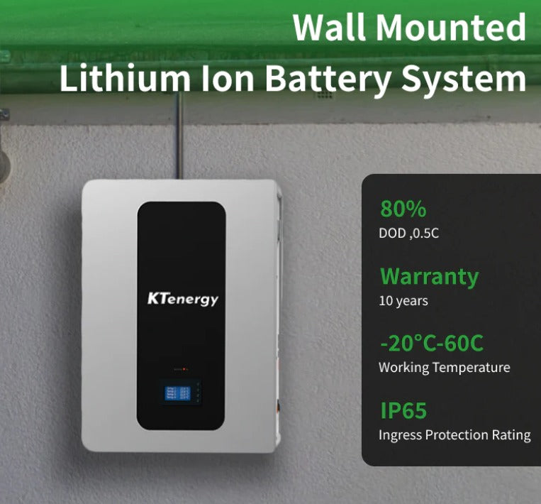 51.2V 100Ah 5Kw Wall Mounted Lifepo4 Powerwall ... 5,12KWh - Art. 32765