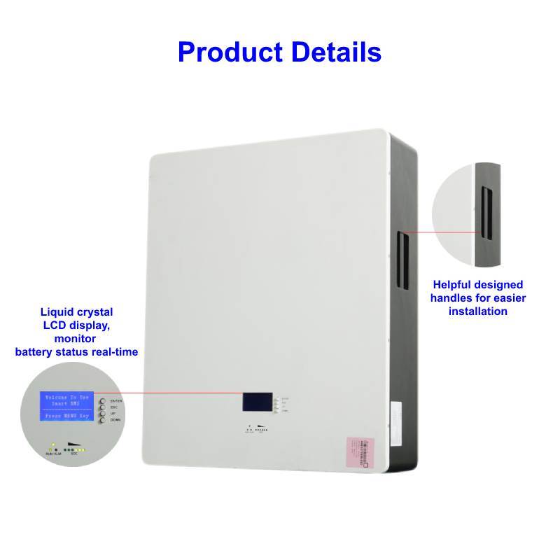51.2V 10kWh Wall Mount LiFePO4 Storage Battery LS-10kWh-BG02A - Art. 33208