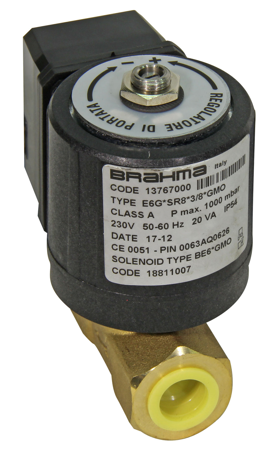 Brahma Gas-Magnetventil E6G SR8 3/8" GMO 230 VAC