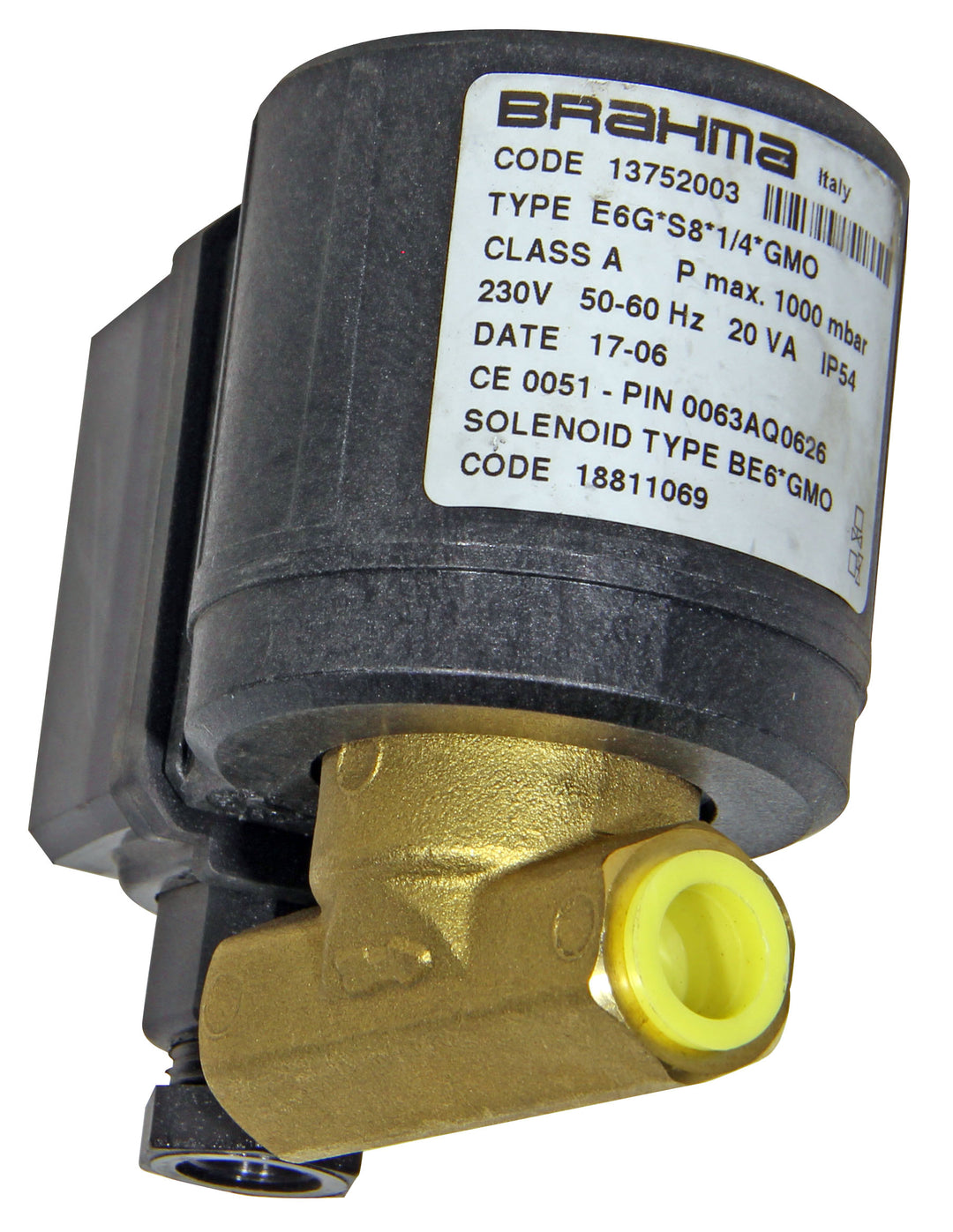 Brahma Gas-Magnetventil E6G S8 1/4" GMO 230 VAC 13752003