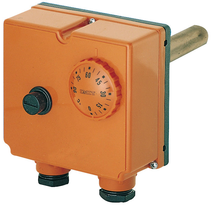 IMIT Doppel-Tauchthermostat (Regler und Begrenzer) TLSC 0 bis 90 °C und fest 100 °C, Länge 100 mm