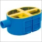 ABB HAF 7129.132 Verhogingsrand centraaldoos/Einbaudoos 90 mm