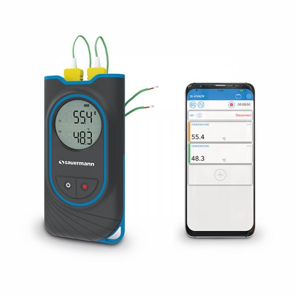 Sauermann Si-TT3 2-Kanal-Thermometer für Thermoelemente Typ K, −200 bis +1300 °C