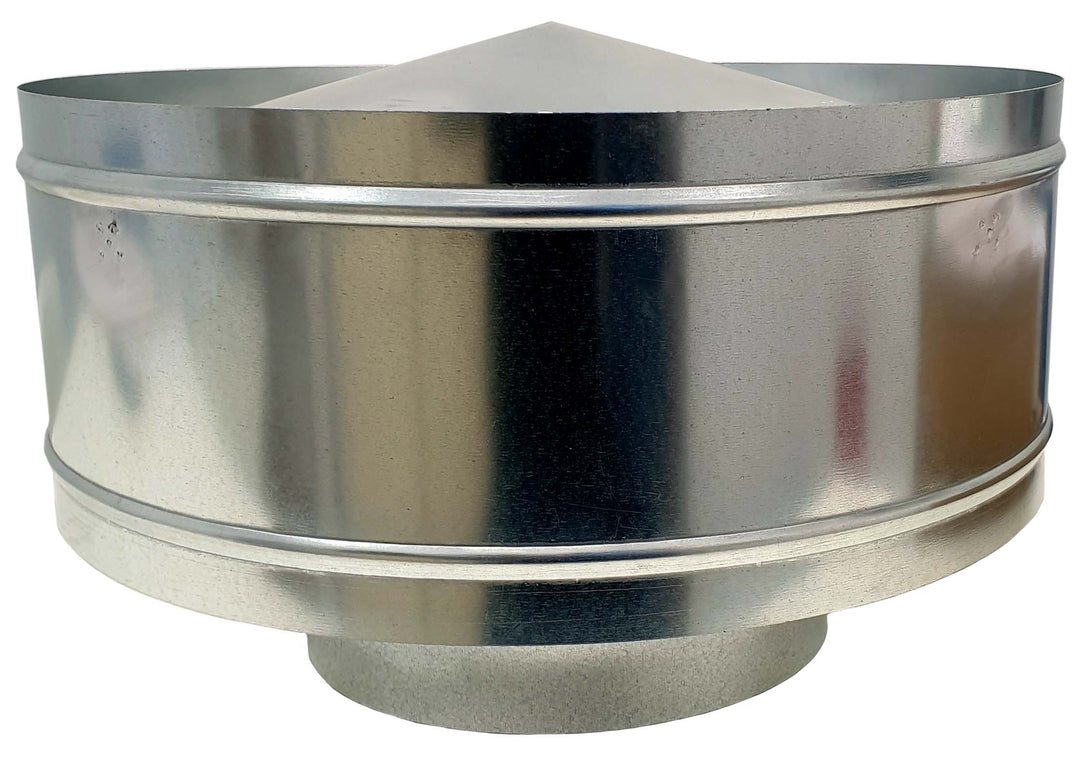 Mercatub Deflektorhaube mit Rückstauschutz für Wickelfalzrohr verzinkt Ø 300 mm Nippel CA01379