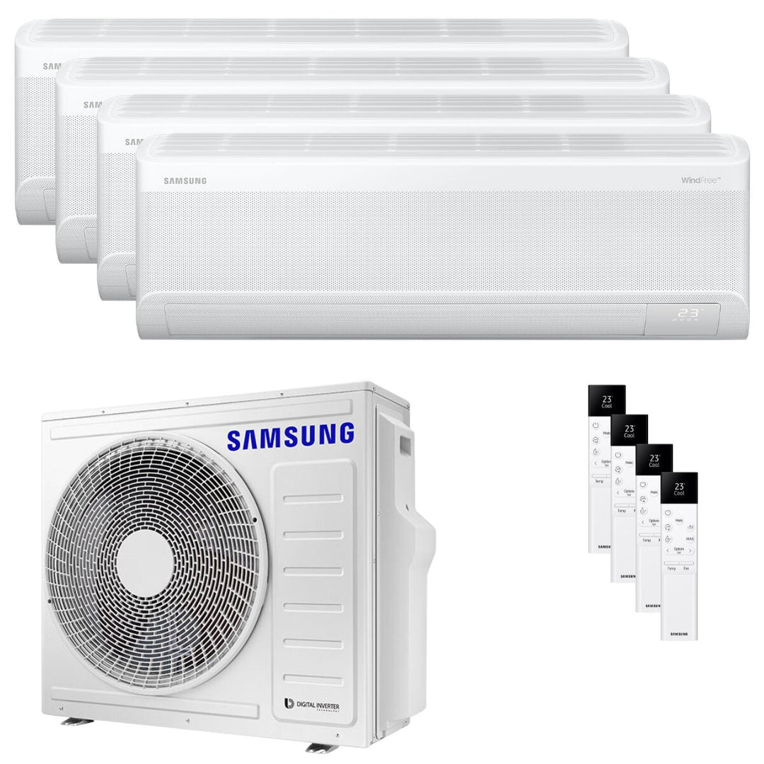 Samsung Windfree Avant S2 7000+9000+9000+9000 BTU – Multisplit-Klimagerät (4 Innengeräte), 7,65/8,69 kW, R32, A++/A+, WLAN