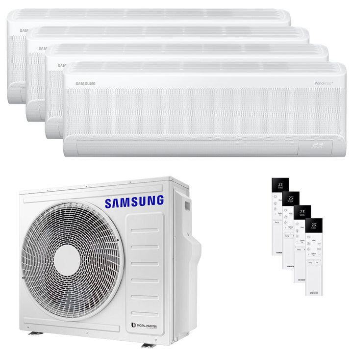 Samsung Windfree Avant S2 7000+7000+12000+12000 BTU – Multisplit-Klimagerät (4 Innengeräte), 8/8,78 kW, R32, A++/A+, WLAN