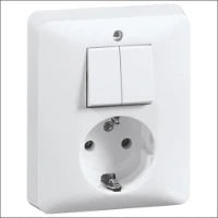 JUNG AS5575EUWW Schakelaar/Steckdose combinatie