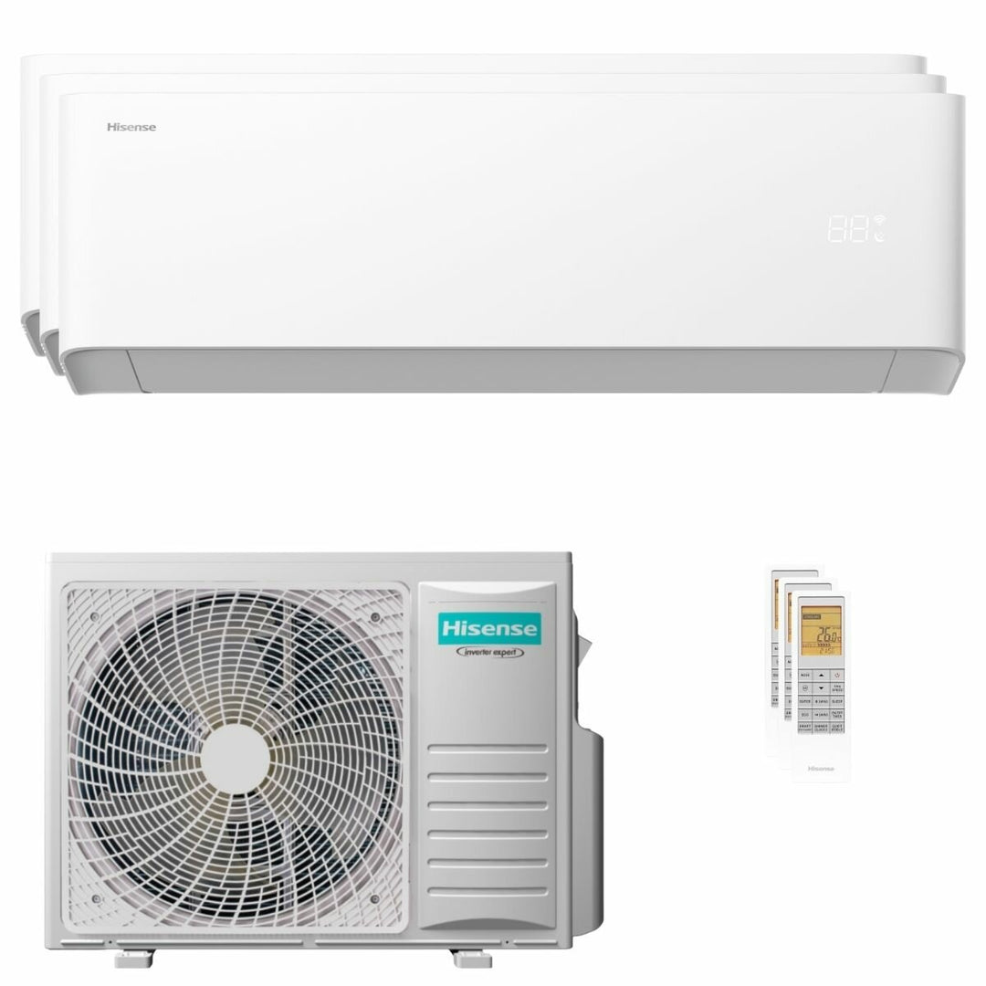 Hisense Uni HB 7000+7000+18000 BTU – Multisplit-Klimagerät (3 Innengeräte), 6,3/7 kW, R32, A++/A++, WLAN