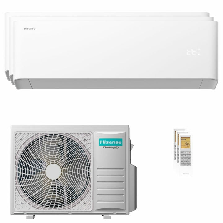 Hisense Uni HB 9000+9000+12000 BTU – Multisplit-Klimagerät (3 Innengeräte), 7/8 kW, R32, A++/A++, WLAN
