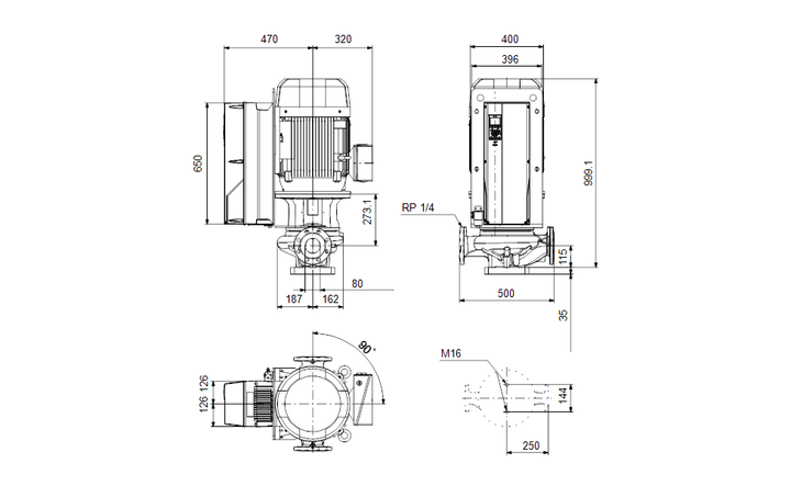 GRUNDFOS Einstufige Inlinepumpe TPE 80-700/2 SC-A-F-A-BQQE-RW1 Art. 99474585