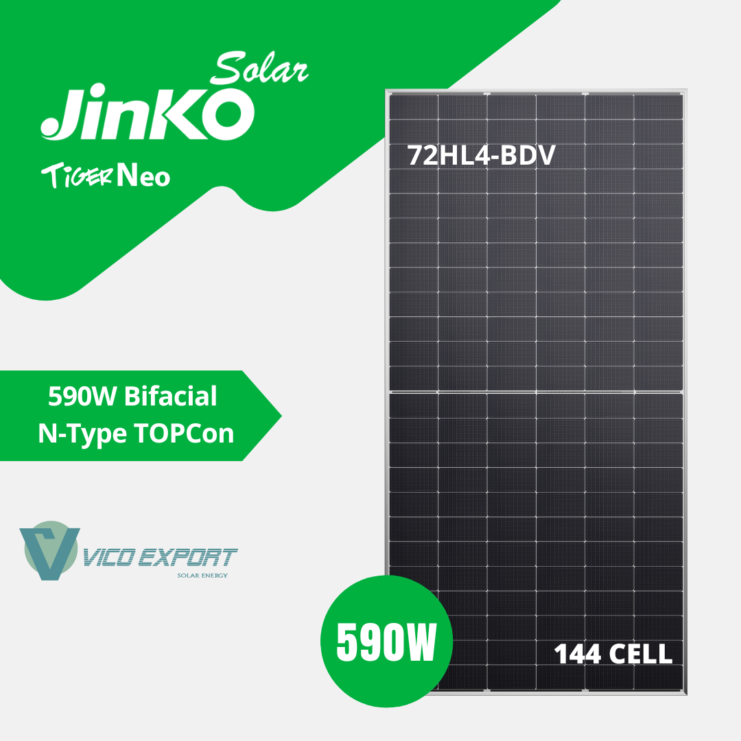 PV-Modul 590W Jinko Solar Tiger Neo (JKM590N-72HL4-BDV) N-Type Bifazial