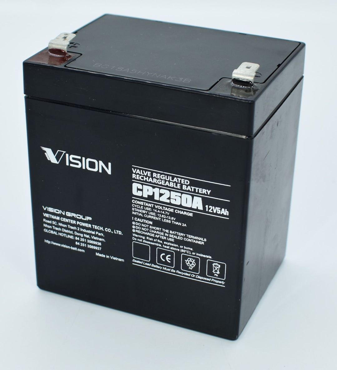 Vision Bleiakku CP1250A – 12V 5,2Ah AGM-Akku – Zuverlässiger Energiespeicher für vielseitige Anwendungen