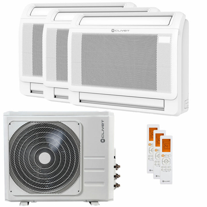 Clivet Standgerät 3 9000+12000+18000 BTU – Multisplit-Klimagerät (3x), 10/10,7 kW, R32, A++/A