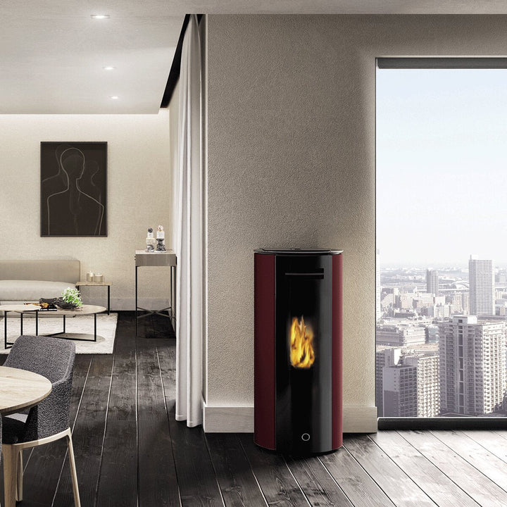 EK63 SPY110+ - gruppo Edilkamin – Pelletofen, 10,5 kW, Bordeaux