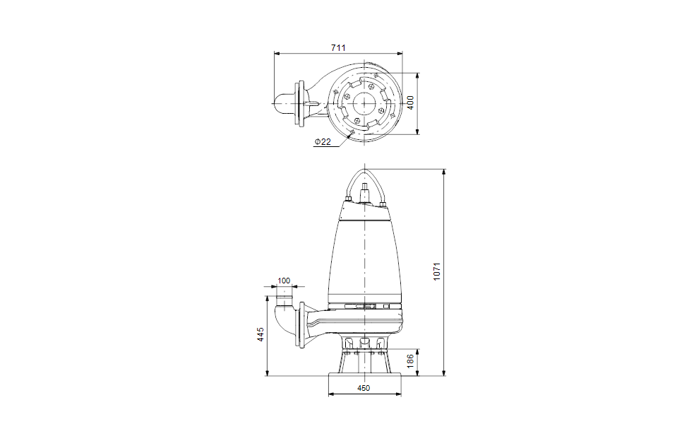 GRUNDFOS Tauchmotorpumpe SE1.100.100.55.4.51D.B Nr. 96047657