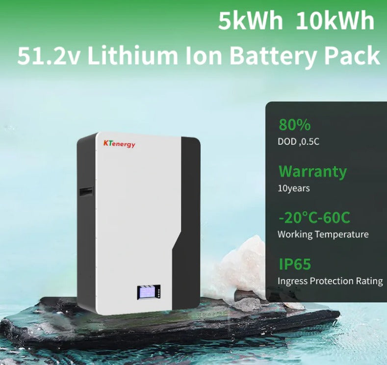 5/10 kWh 100Ah Wall Mounted Powerwall Energy St... 5KWh - Art. 32763