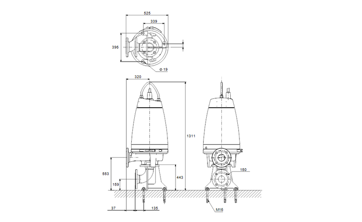 GRUNDFOS Tauchmotorpumpe SE1.100.150.55.A.Ex.4.51D.B Art. 96177695