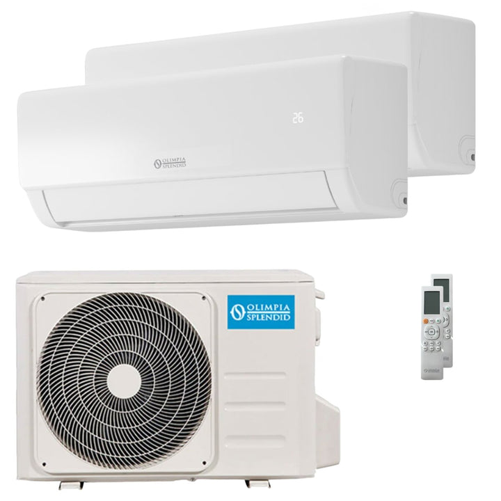 Olimpia Splendid Nexya S5 E Inverter 9000+18000 BTU – Multisplit-Klimagerät (2 Innengeräte), 5,33/5,5 kW, R32, A++/A+, WLAN