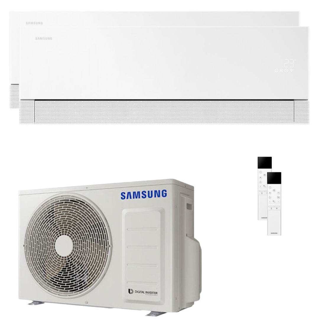 Samsung WindFree Première Plus 9000+12000 BTU – Multisplit-Klimagerät (2 Innengeräte), 5/5,6 kW, R32, A+++/A++, WLAN, Weiß (Essential White)