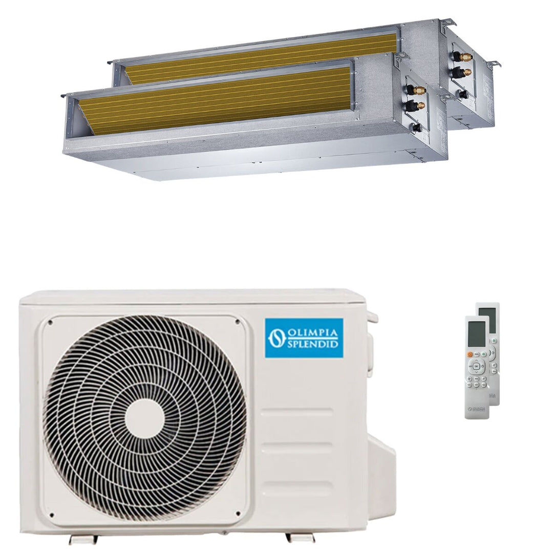 Olimpia Splendid Nexya S6 E Duct 9000+18000 BTU – Multisplit-Klimagerät (2 Innengeräte), 6,23/6,46 kW, R32, A++/A+