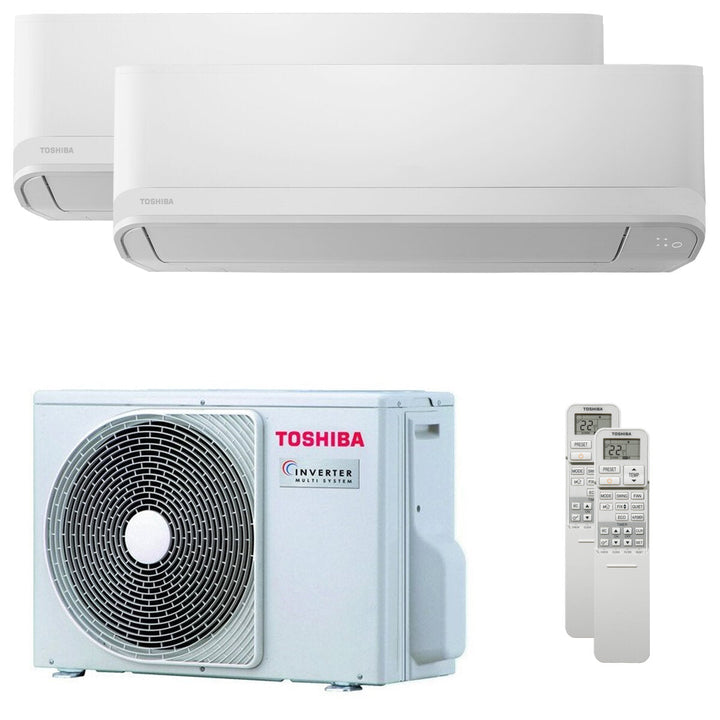 Toshiba Seiya Classic 2025 9000+9000 BTU – Multisplit-Klimagerät (2 Innengeräte), 5/5,6 kW, R32, A++/A++