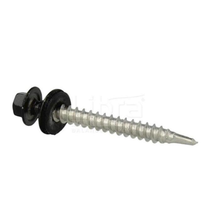 GSE | Self-tapping screw + EPDM washer Pitched roof | ART106051 | 6.5x60mm | Black