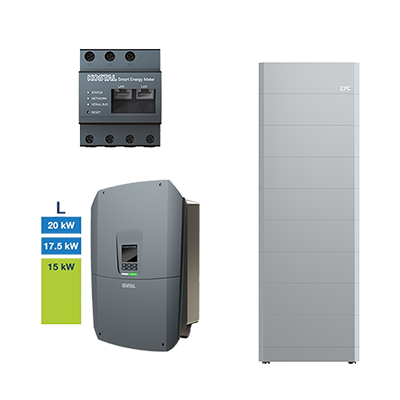 ZYC ENERGY + KOSTAL HV-System, 15,0-20,0 kW, 25,6 kWh nutzbar,3-phasig, ZYC SIMPO HV 25.6 + PLENTICORE L G3