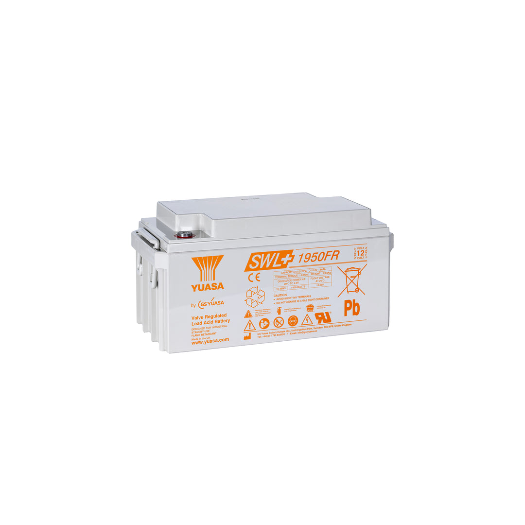 Yuasa SWL+1950FR Industrielle VRLA-Batterie - 12V / 74Ah (Flammhemmend / High Rate Plus)