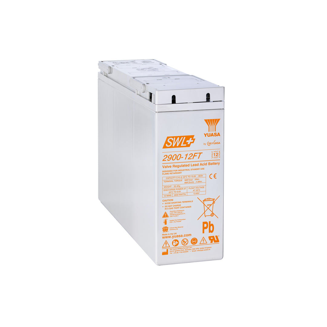 Yuasa SWL+2900-12FT Industrielle VRLA-Batterie - 12V / 96,8Ah (Front Terminal)