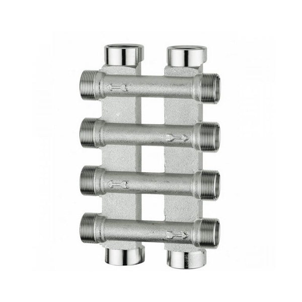 Arteclima Koplanarer Kollektor 3/4" F/F aus vernickeltem Messing mit Gewinde 24X19 Code 6086N