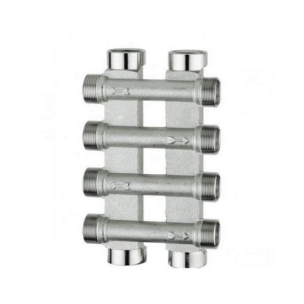 Arteclima Koplanarer Kollektor 3/4" F/F aus vernickeltem Messing 24X19 Gewinde Code AC6088N