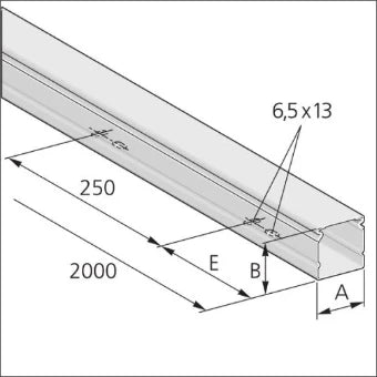 PFLITSCH 532025 Kabelrinne 60 mm