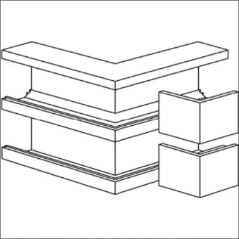 STAGO INS5558403 Buitenhoekstuk wandgoot 72 mm