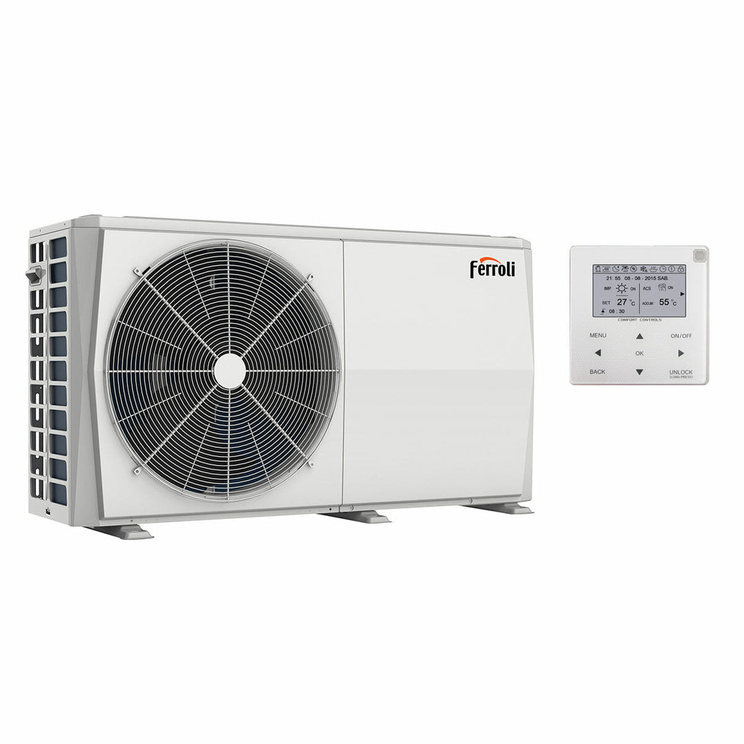 Ferroli Omnia M 3.2 – Luft-Wasser-Wärmepumpe (Monoblock), 6,3 kW, R32, A++, Wechselstrom