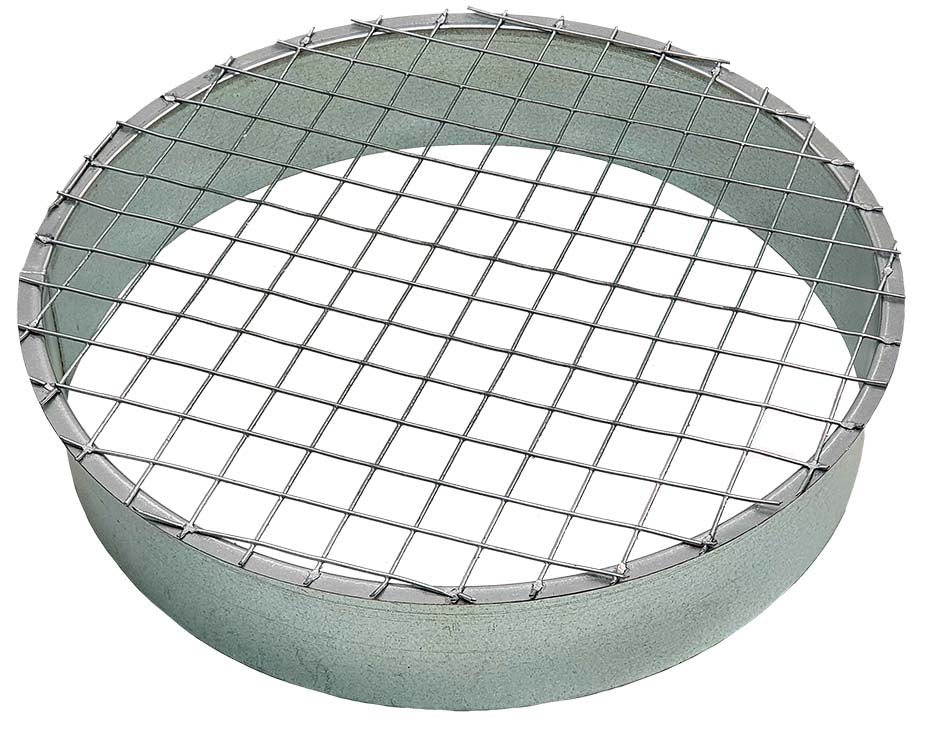 Mercatub Enddeckel mit Schutzgitter für Wickelfalzrohr verzinkt Ø 400 mm Nippel CA04372
