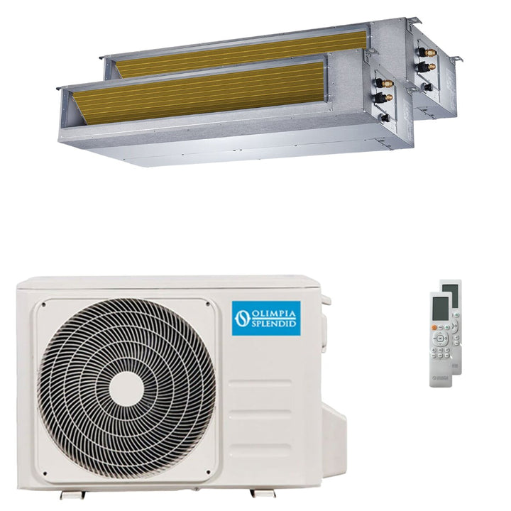 Olimpia Splendid Nexya S6 E Duct 9000+12000 BTU – Multisplit-Klimagerät (2 Innengeräte), 4,09/4,4 kW, R32, A++/A+