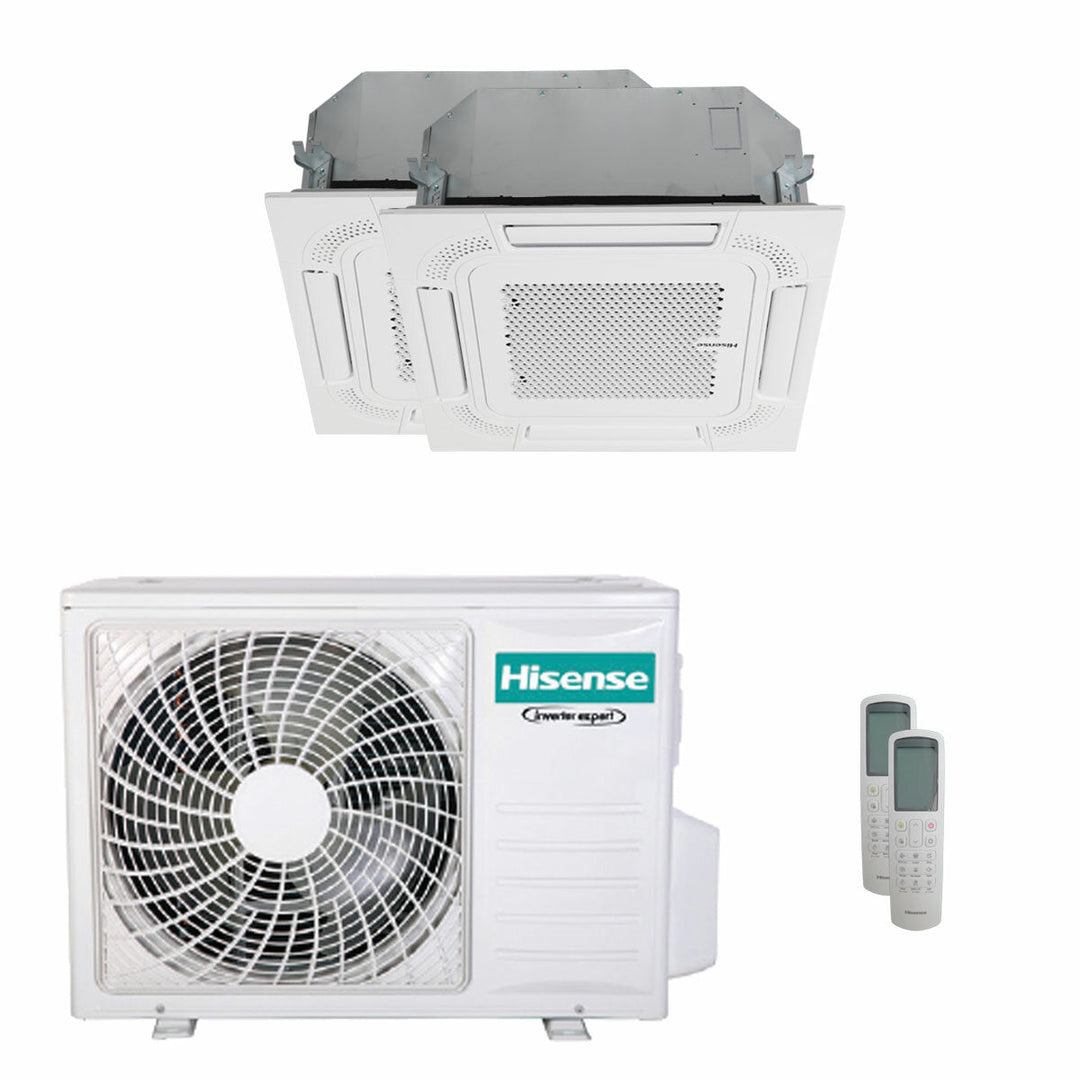Hisense Kassettengerät ACT 18000+18000 BTU – Multisplit-Klimagerät (2x), 7/8 kW, R32, A++/A+