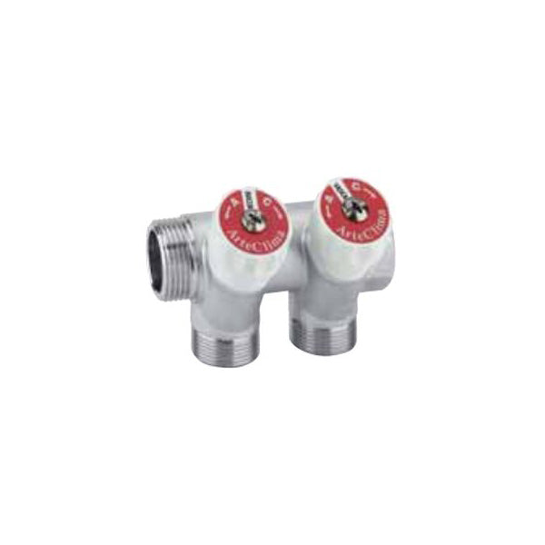 Arteclima Modularer 2-Wege-Kollektor mit manuellem Anschlag M/F 3/4" Code 639342