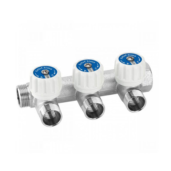 Arteclima Kollektor M/F mit 3 Ableitungen mit manuellen Anschlägen 3/4" Code AC640343