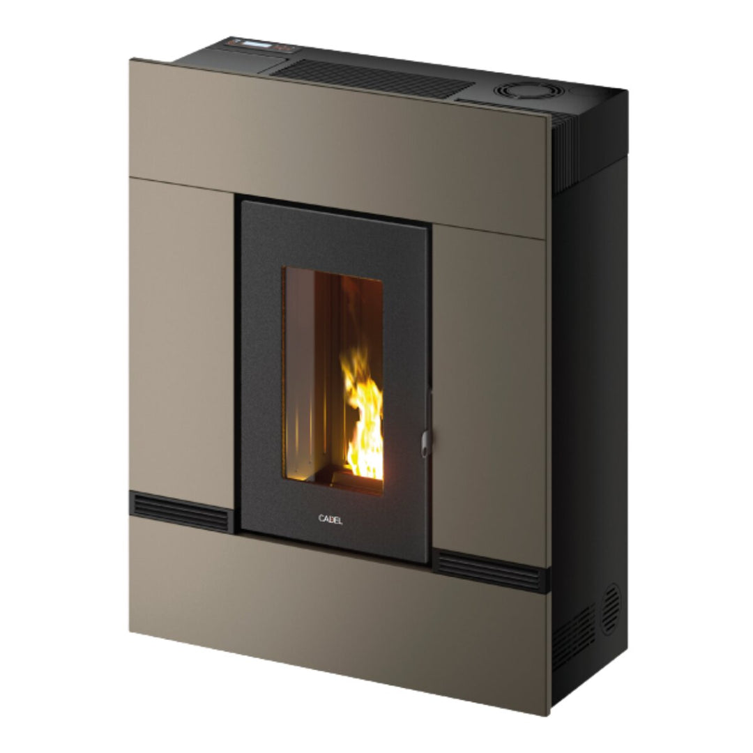 Cadel Mithos Plus 12 PS – Pelletofen, 12 kW, WLAN, Hellbronze
